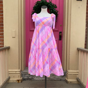 Lilly Pulitzer pink isle madras plaid tank dress New With Tags