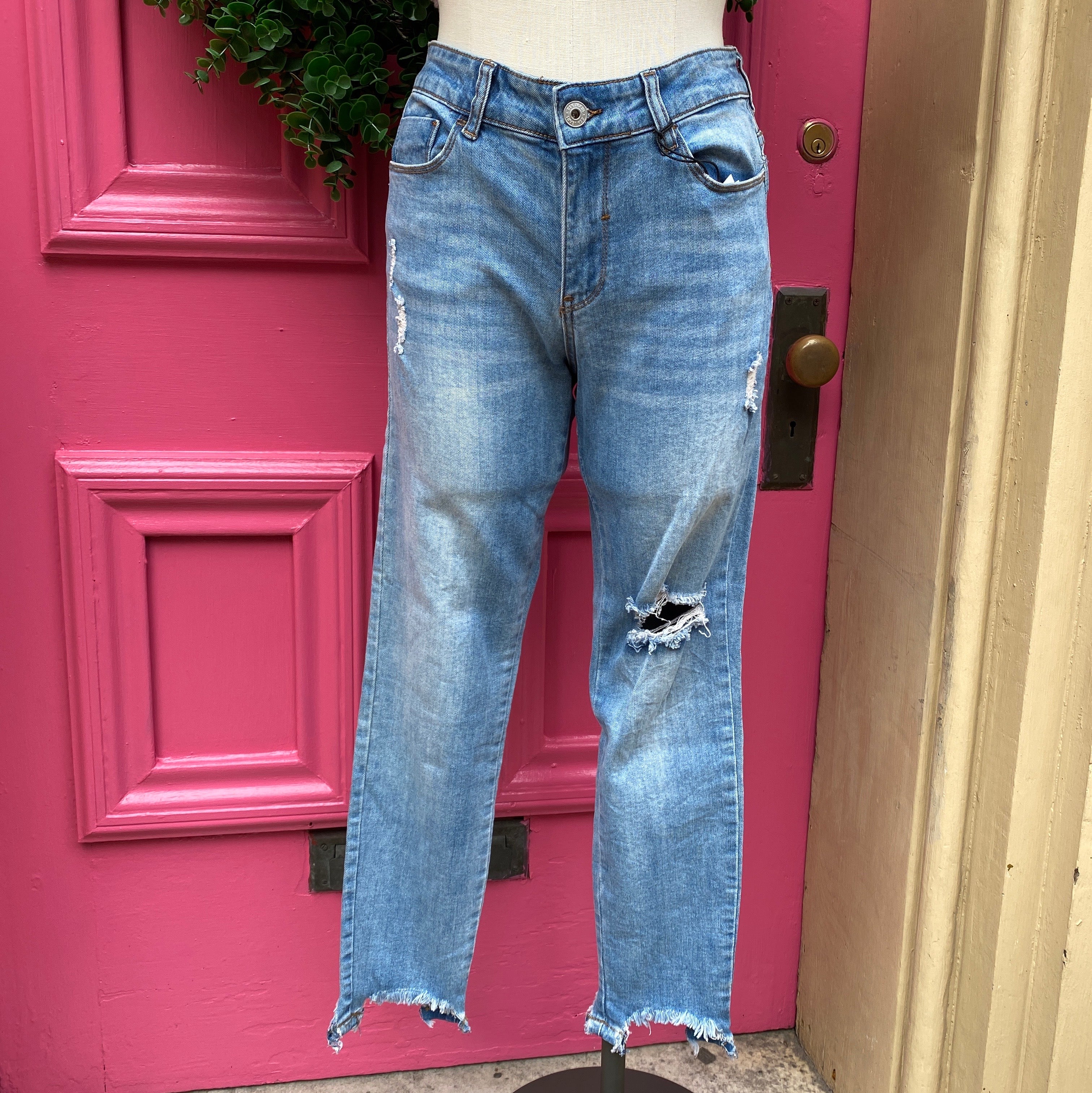 Dex lexi mid rise distressed skinny jeans size 29 NWT