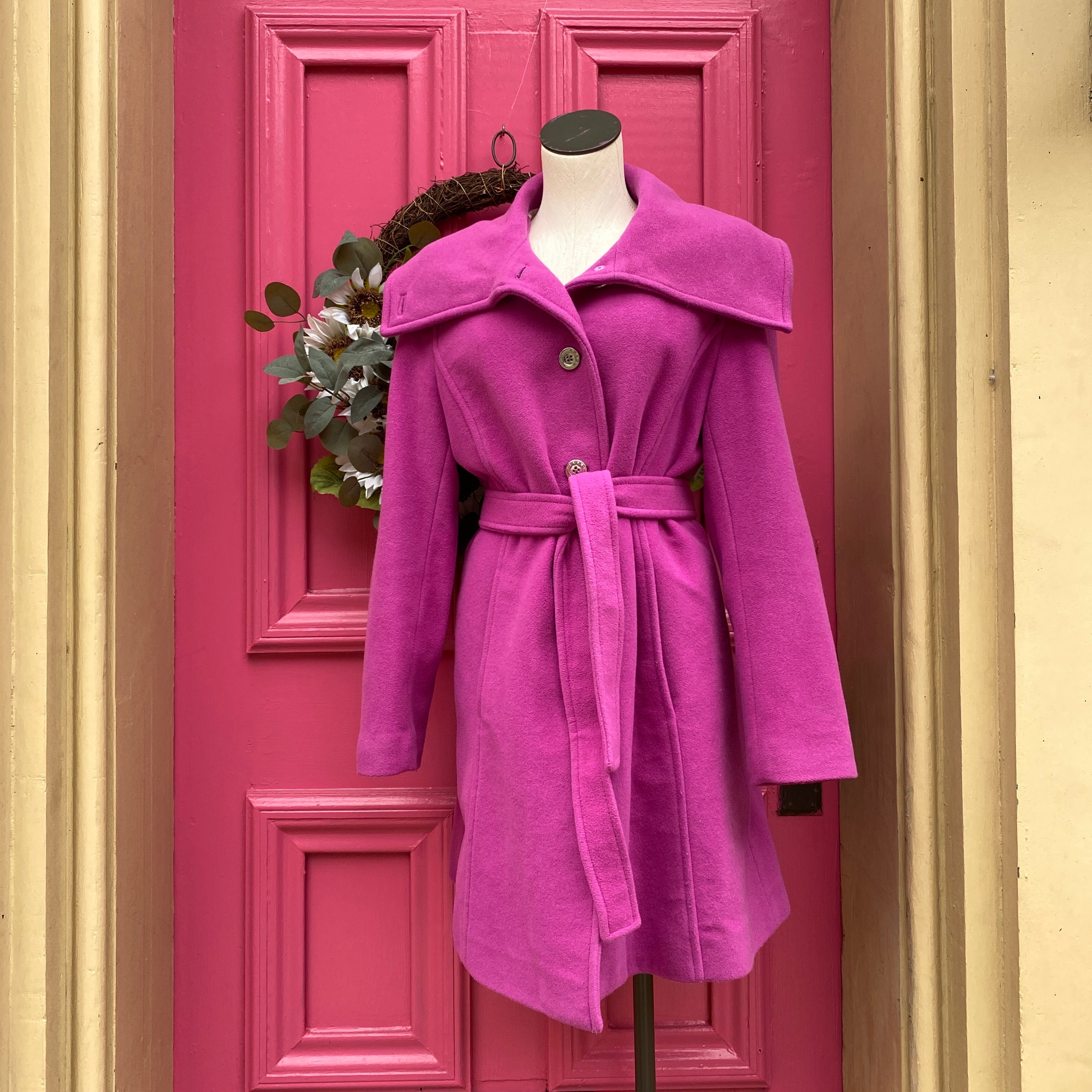 Coach bright purple coat size L