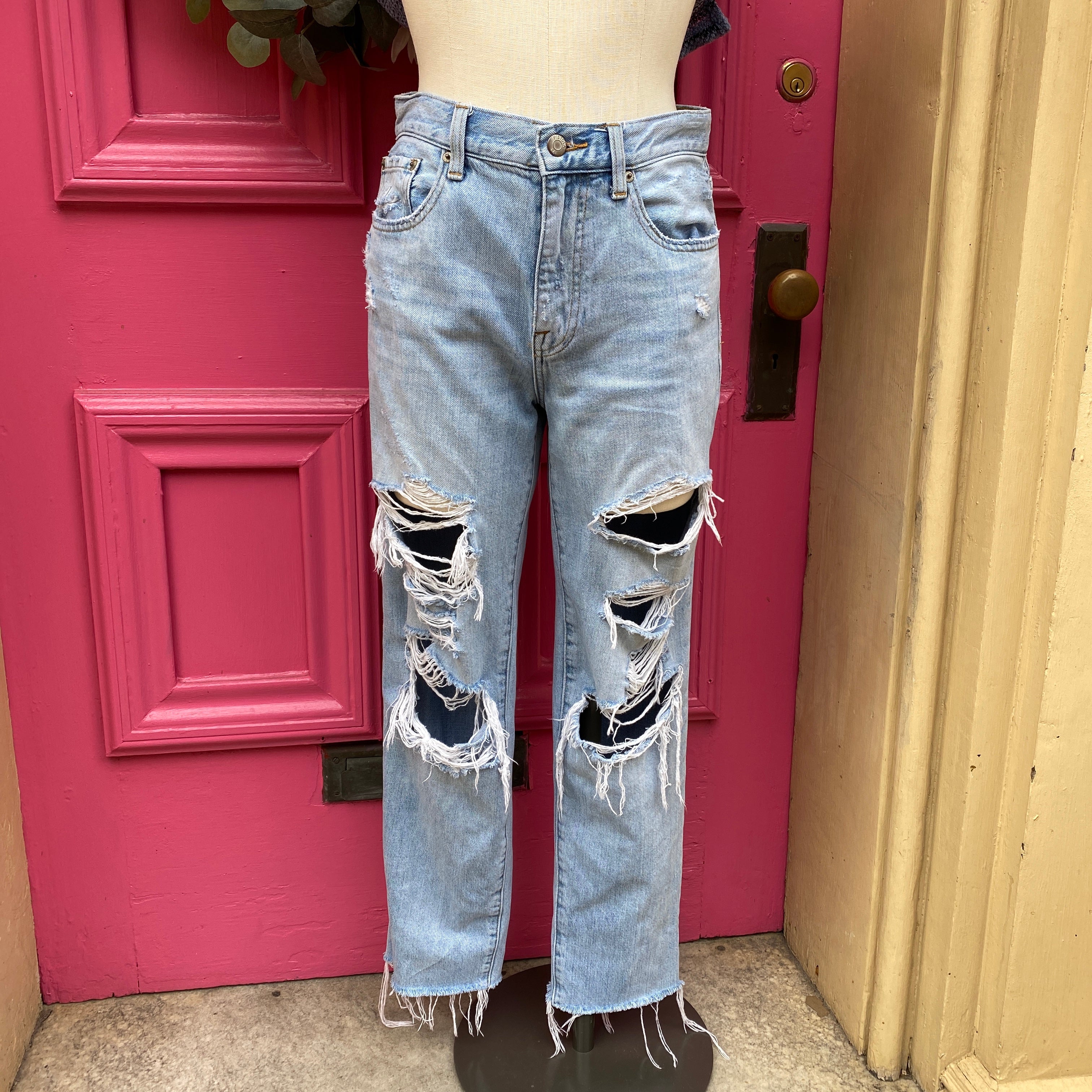Pistola distressed denim jeans size 6