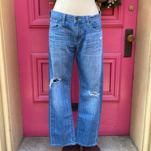 Lucky Brand distressed Sienna weekender crop jeans size 6
