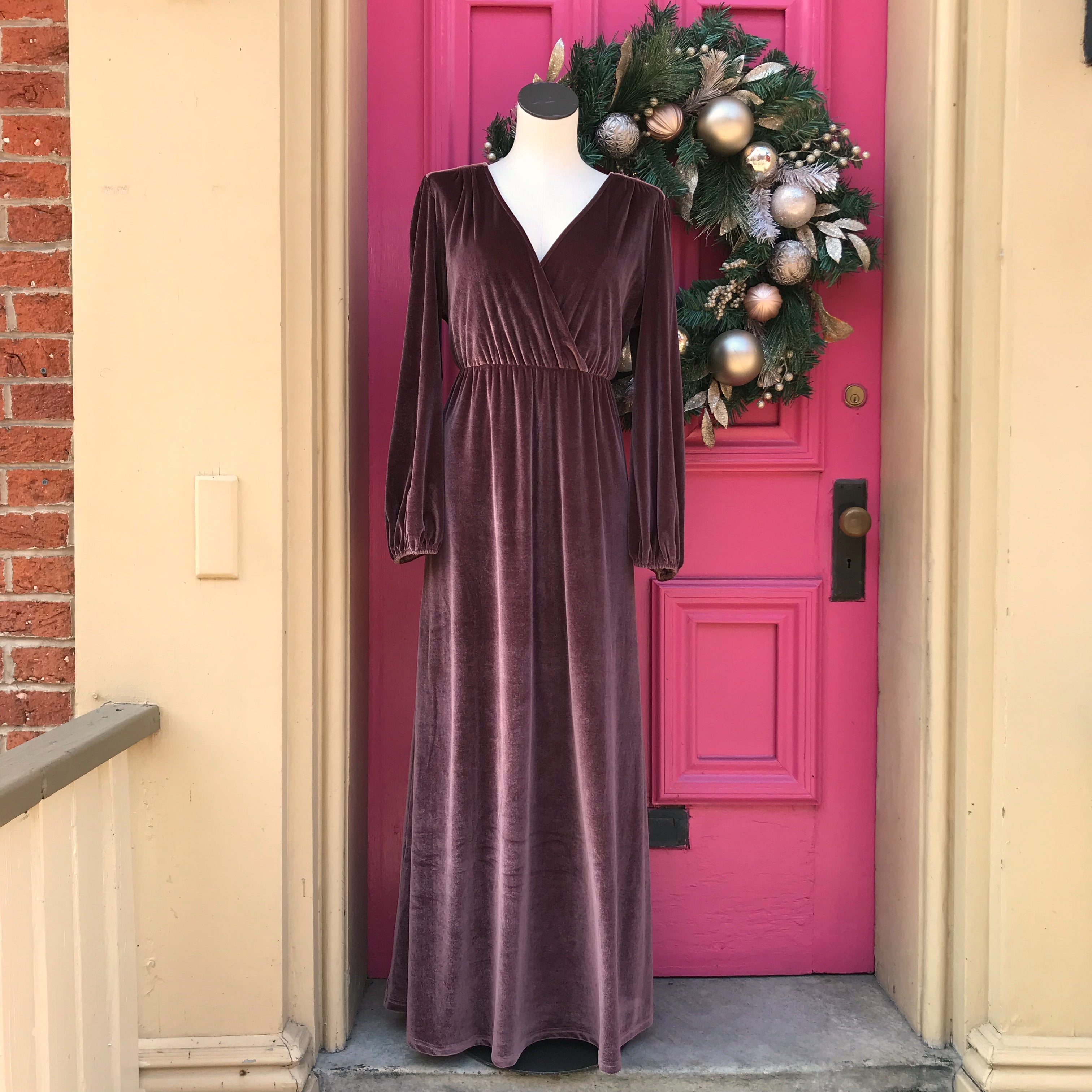 Baltic Born mauve velour dress size XXL NWT