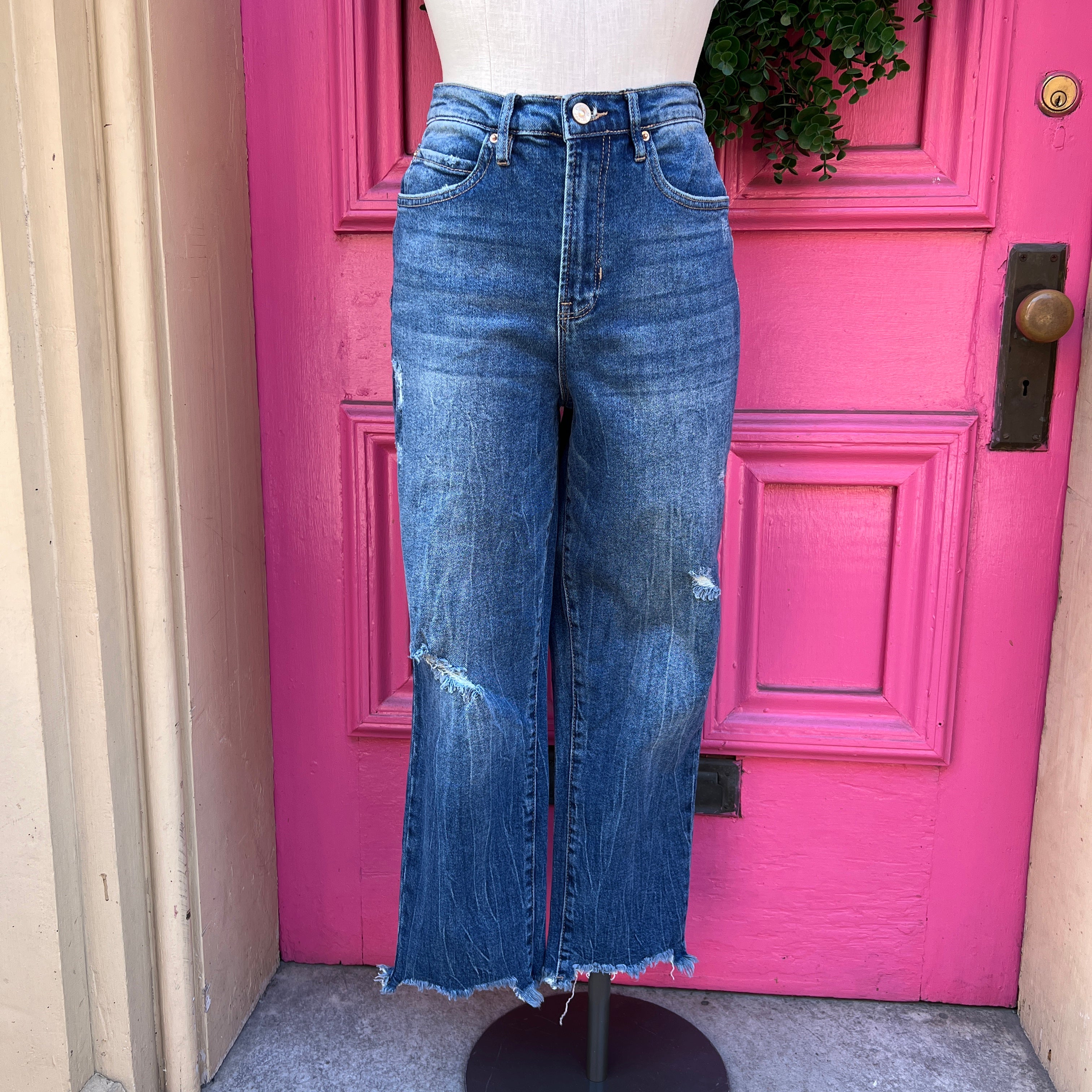 Nicole Miller nomad super high rise straight jeans size 10