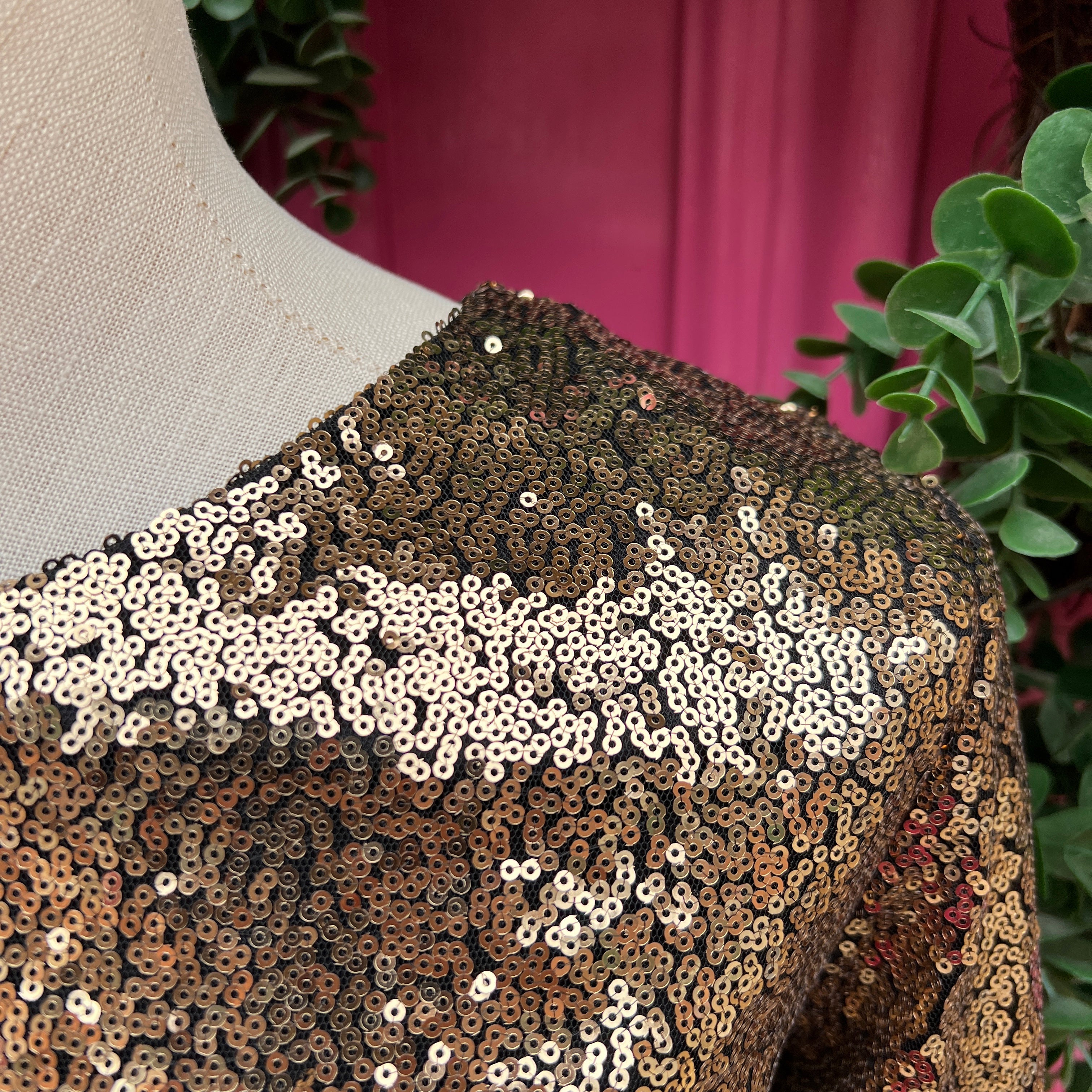 Eloquii gold sequined dress size 14 NWT