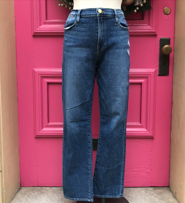 Frame le high straight jeans size 12