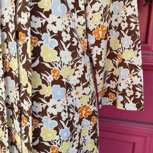 Tory Burch brown floral print dress size 4