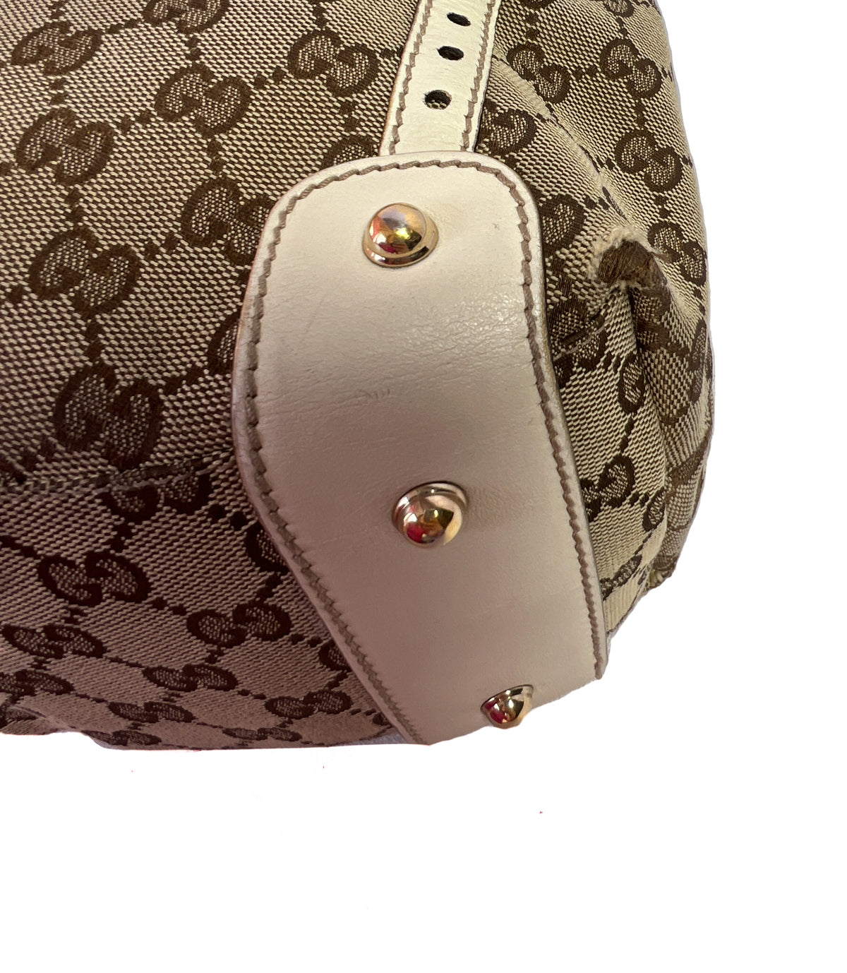 Gucci white and brown small Pelham hobo shoulder bag - My Girlfriend's Wardrobe LLC