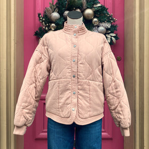 Blank NYC peach quilted lightweight jacket size Small