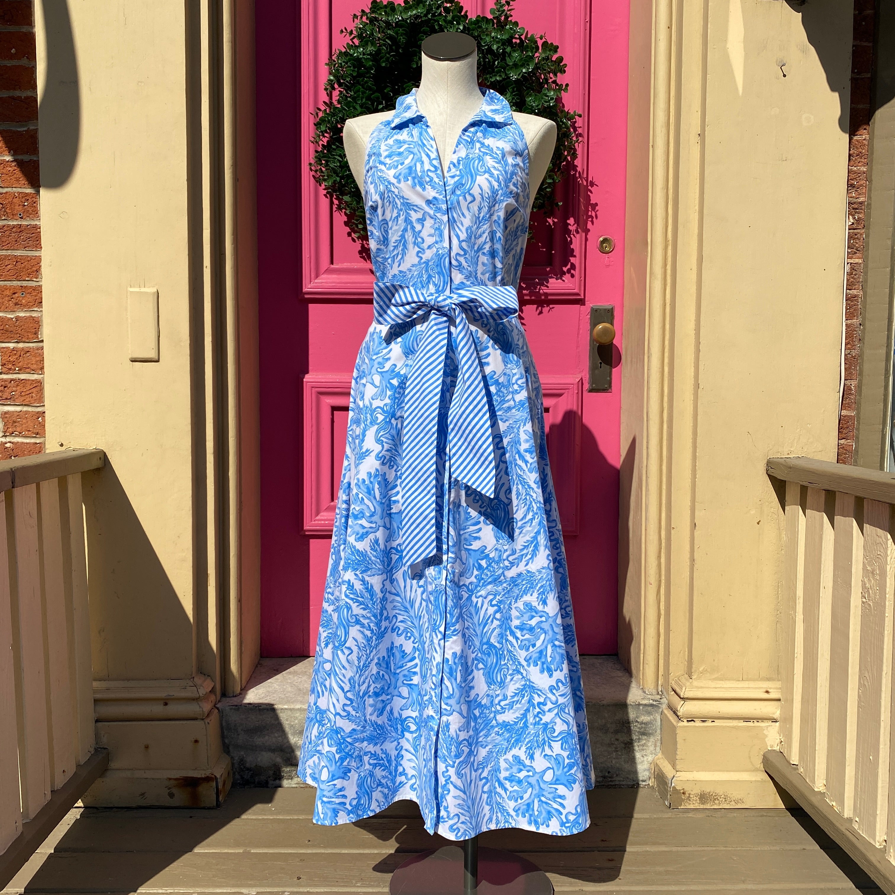 lilly pulitzer shirt dress Lilly Pulitzer chrisella stretch button up shirt dress size 12 New With Tags