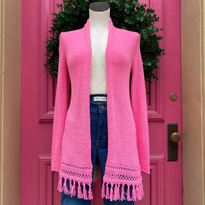 Lilly Pulitzer neon pink open cardigan size XS