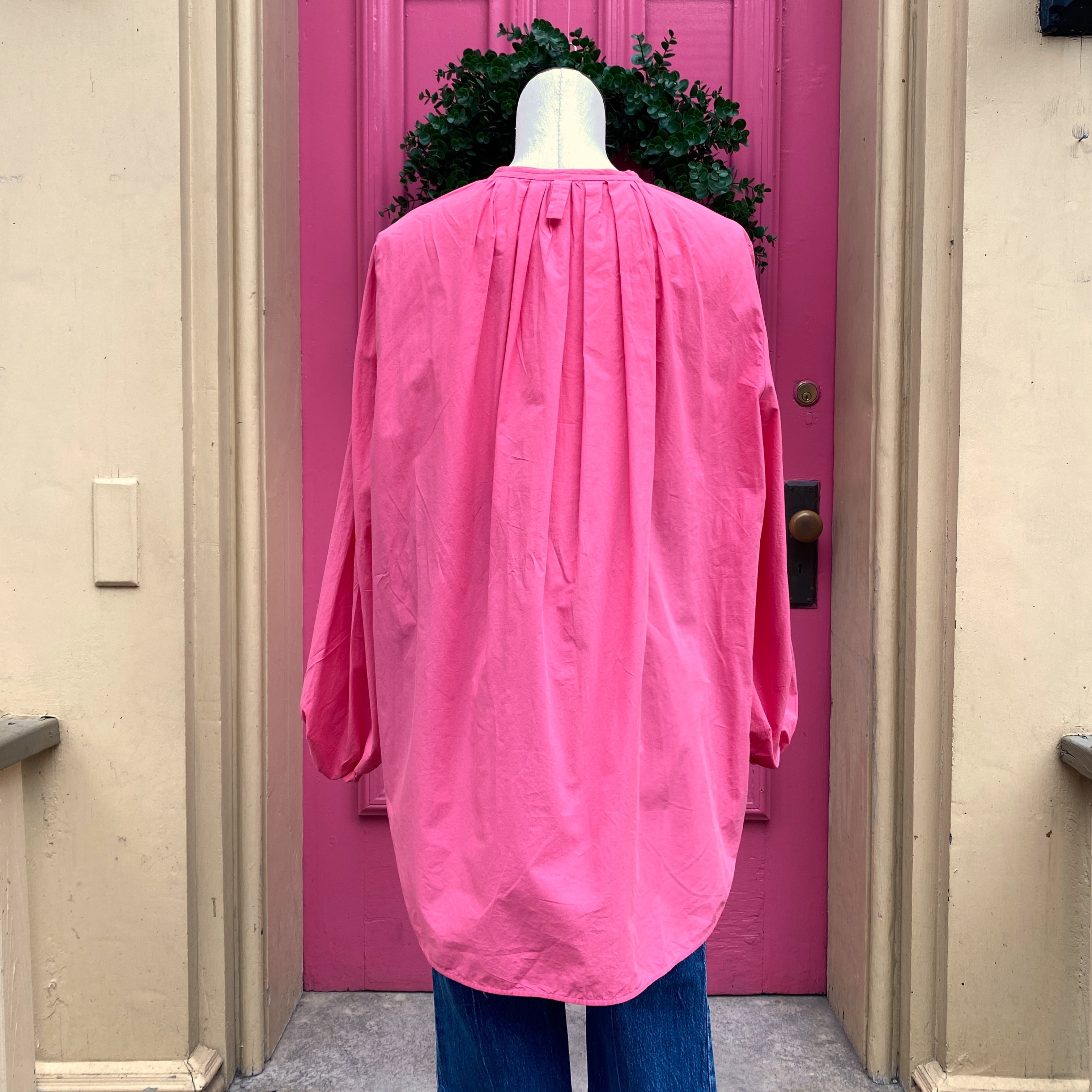 COS hot pink long sleeve top size 10
