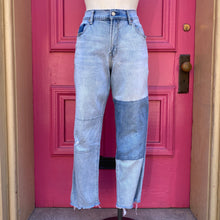 Gap light wash patchwork girlfriend jeans size 10