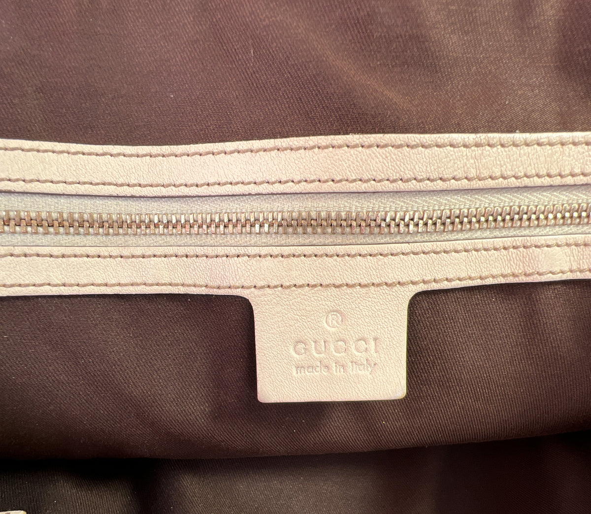 Gucci white and brown small Pelham hobo shoulder bag - My Girlfriend's Wardrobe LLC