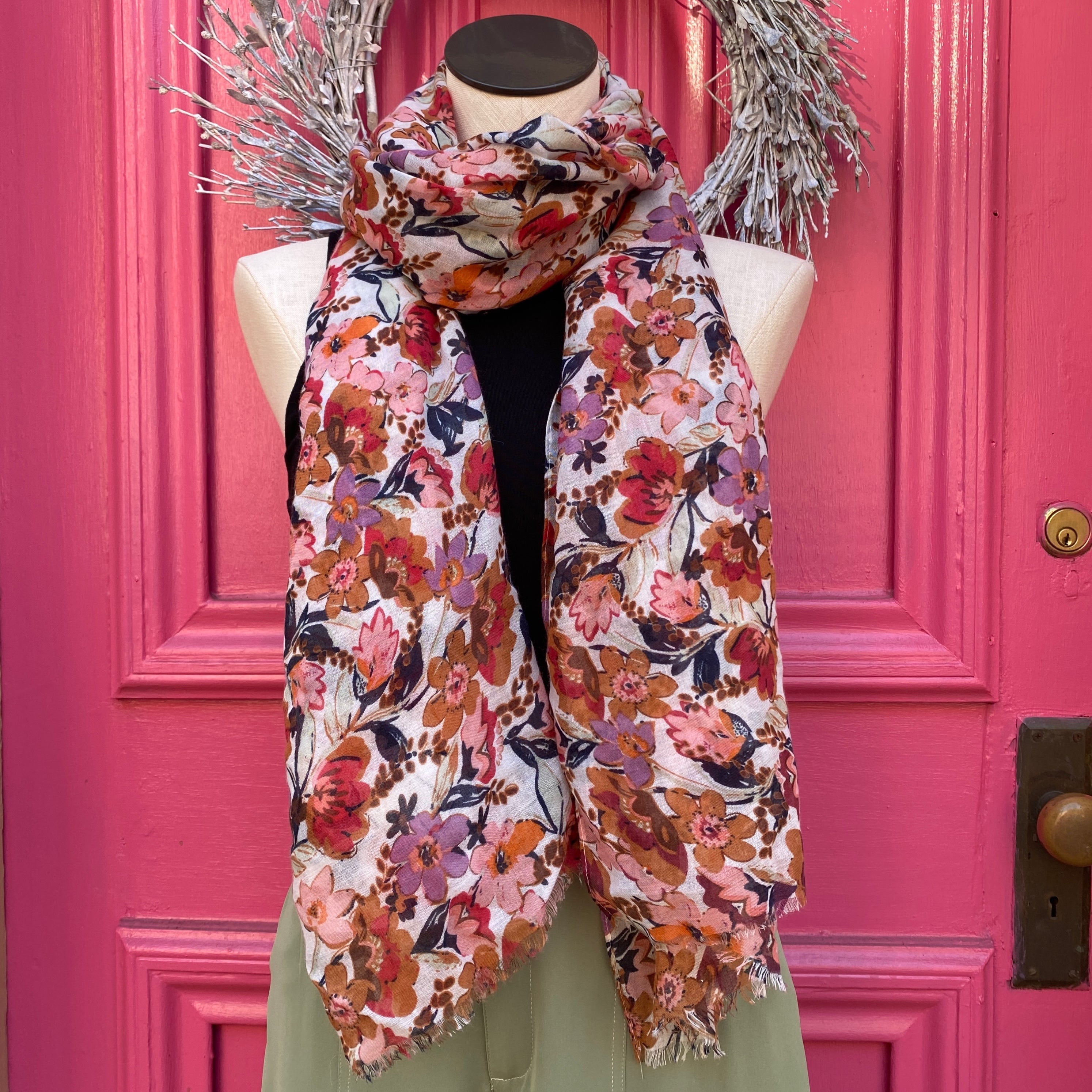 multi color spring fashion scarf new with tags