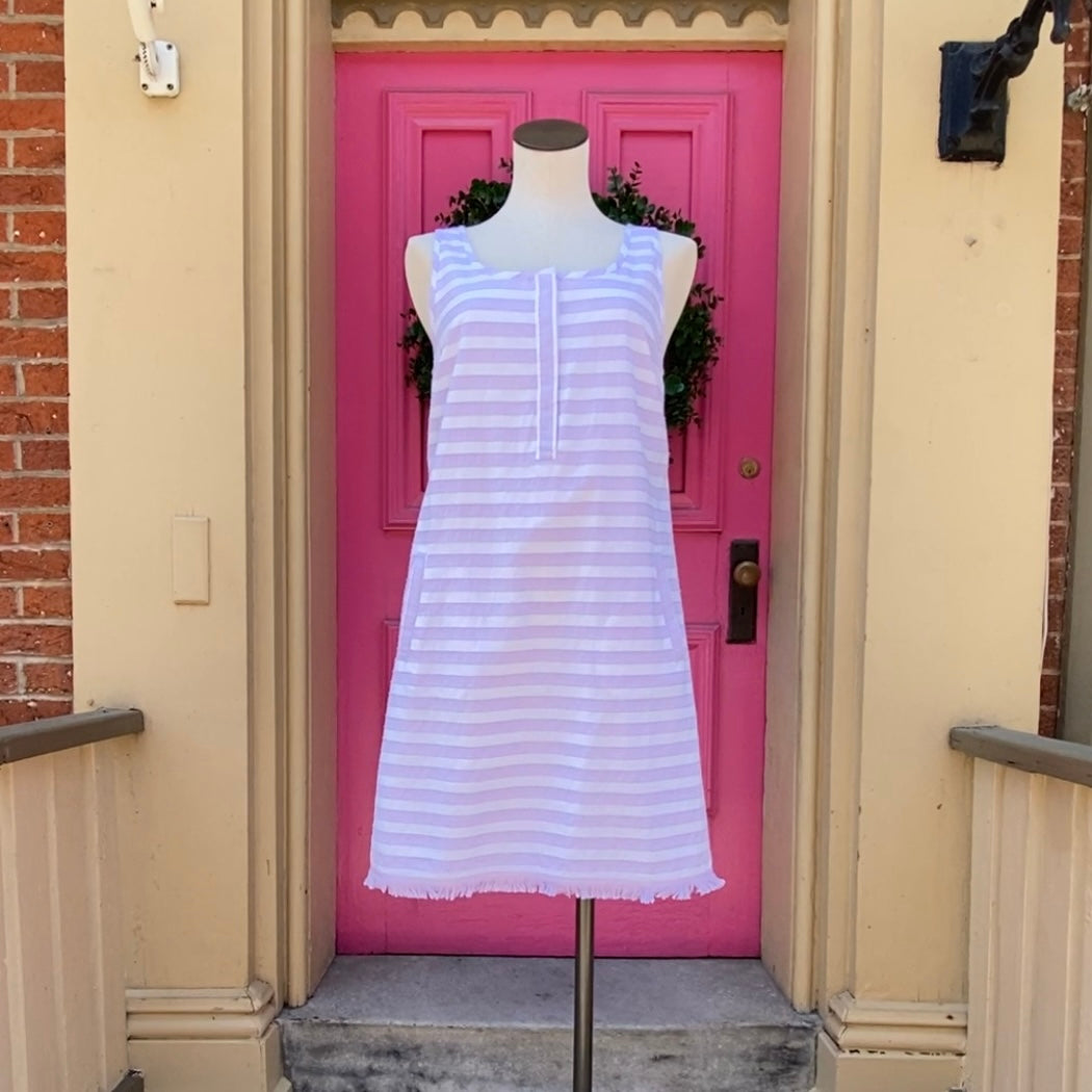 Southern Tide purple white striped tank dress size Small New With Tags