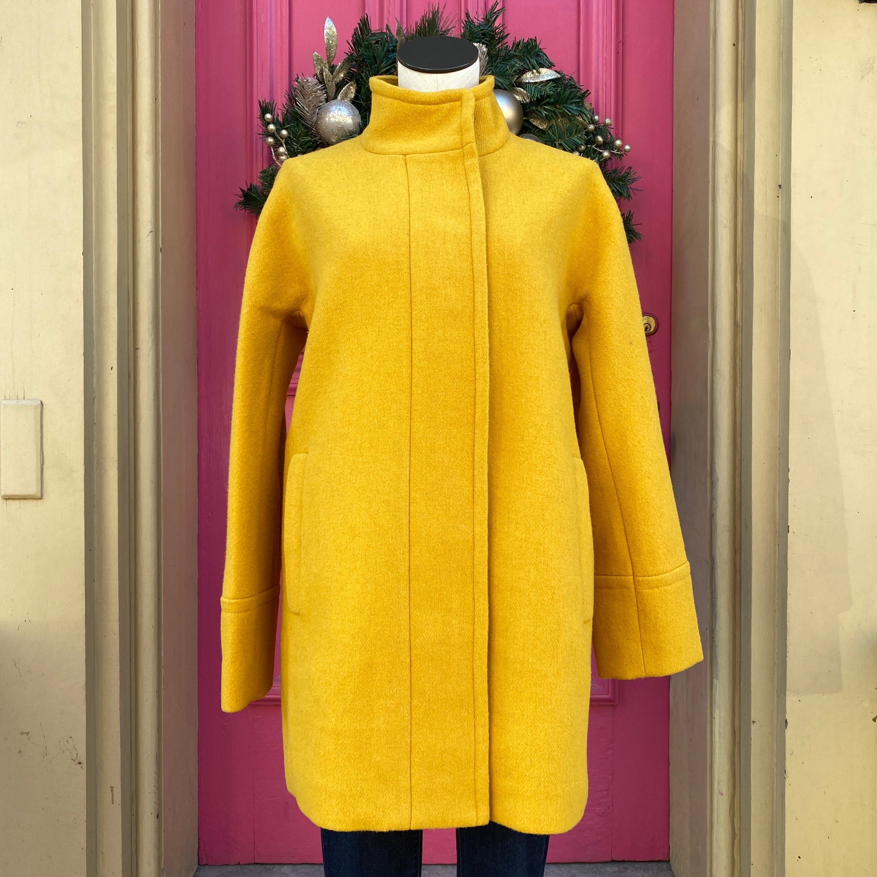J.Crew golden yellow coat size 8
