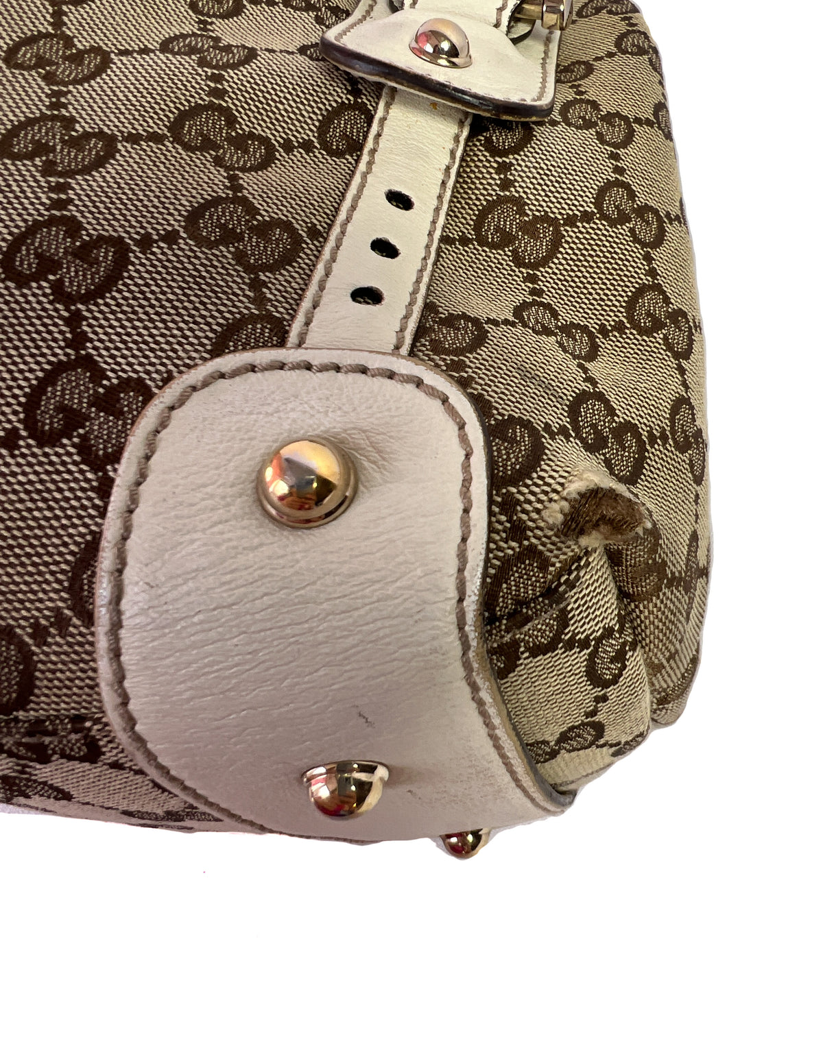 Gucci white and brown small Pelham hobo shoulder bag - My Girlfriend's Wardrobe LLC