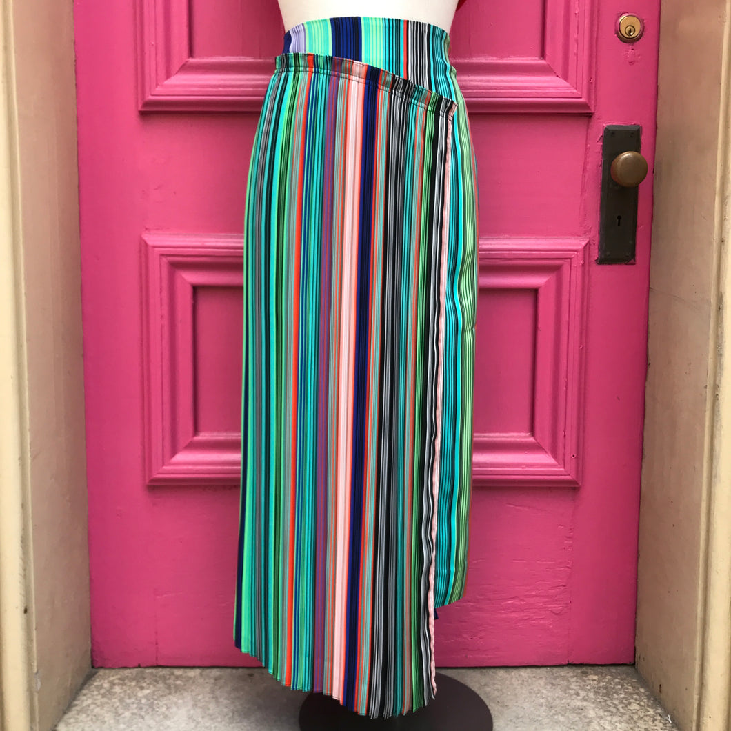 Diane Von Furstenburg multi color striped skirt size 10 new with tags