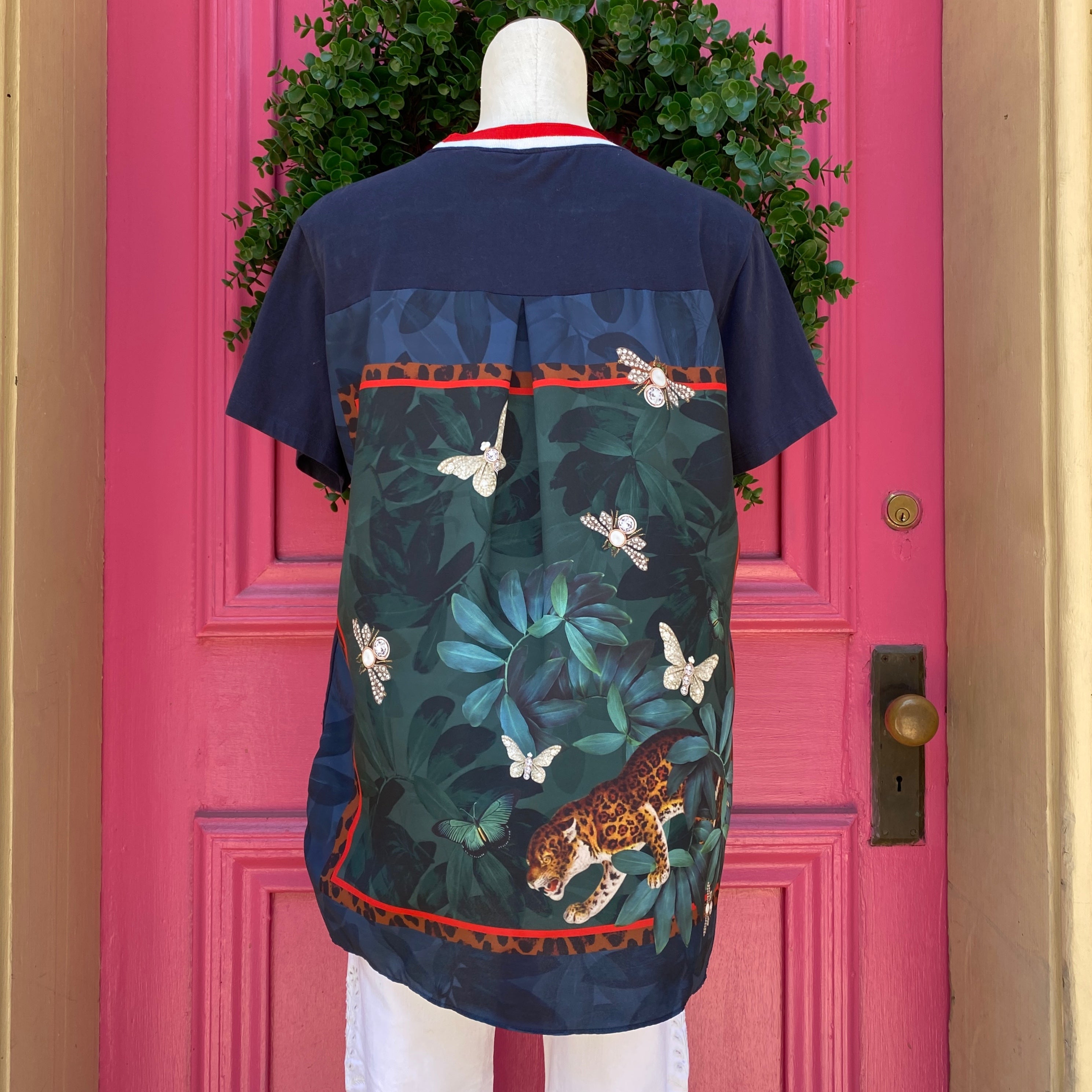 Ted Baker navy short sleeve top size 10