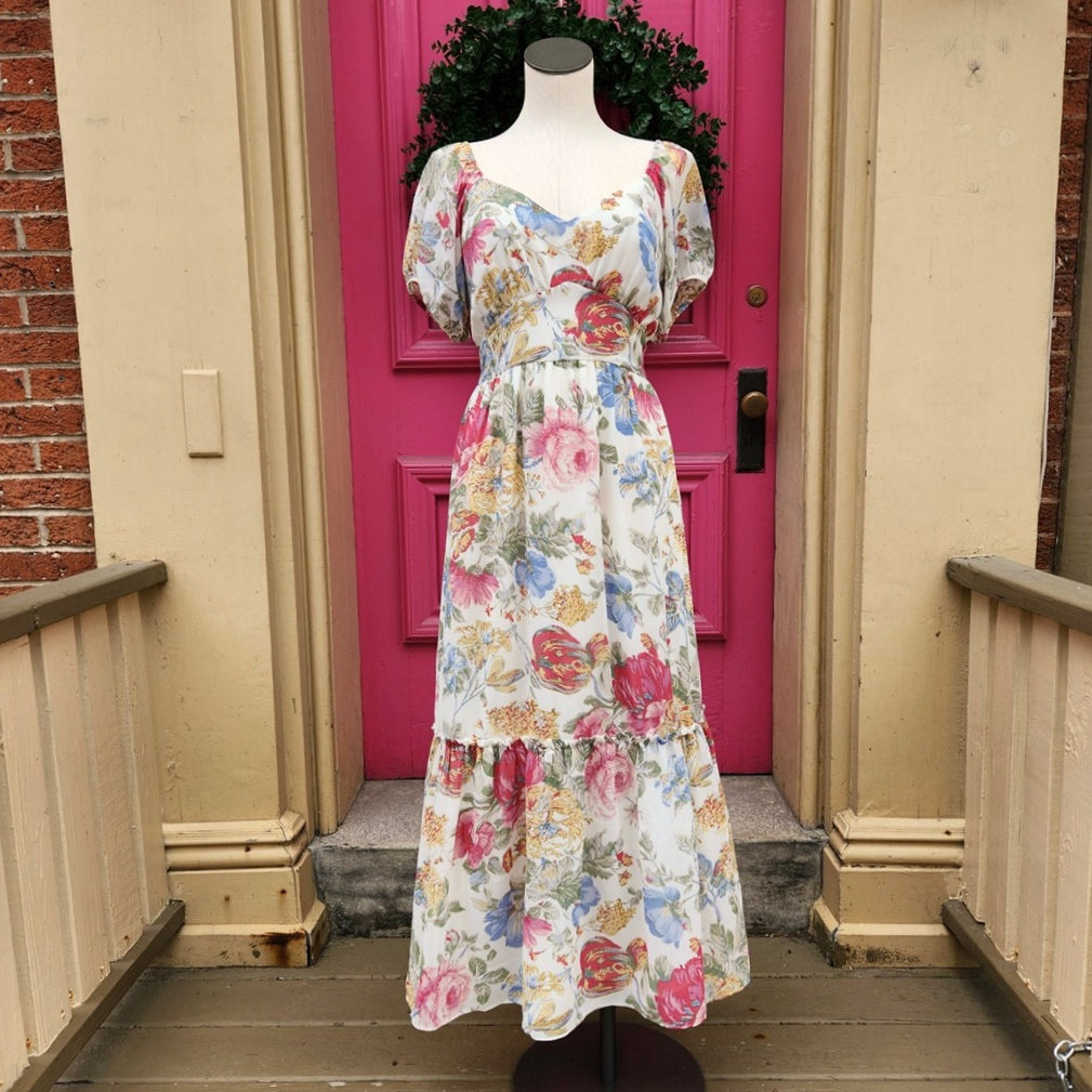 Wayf floral short sleeve dress size Medium