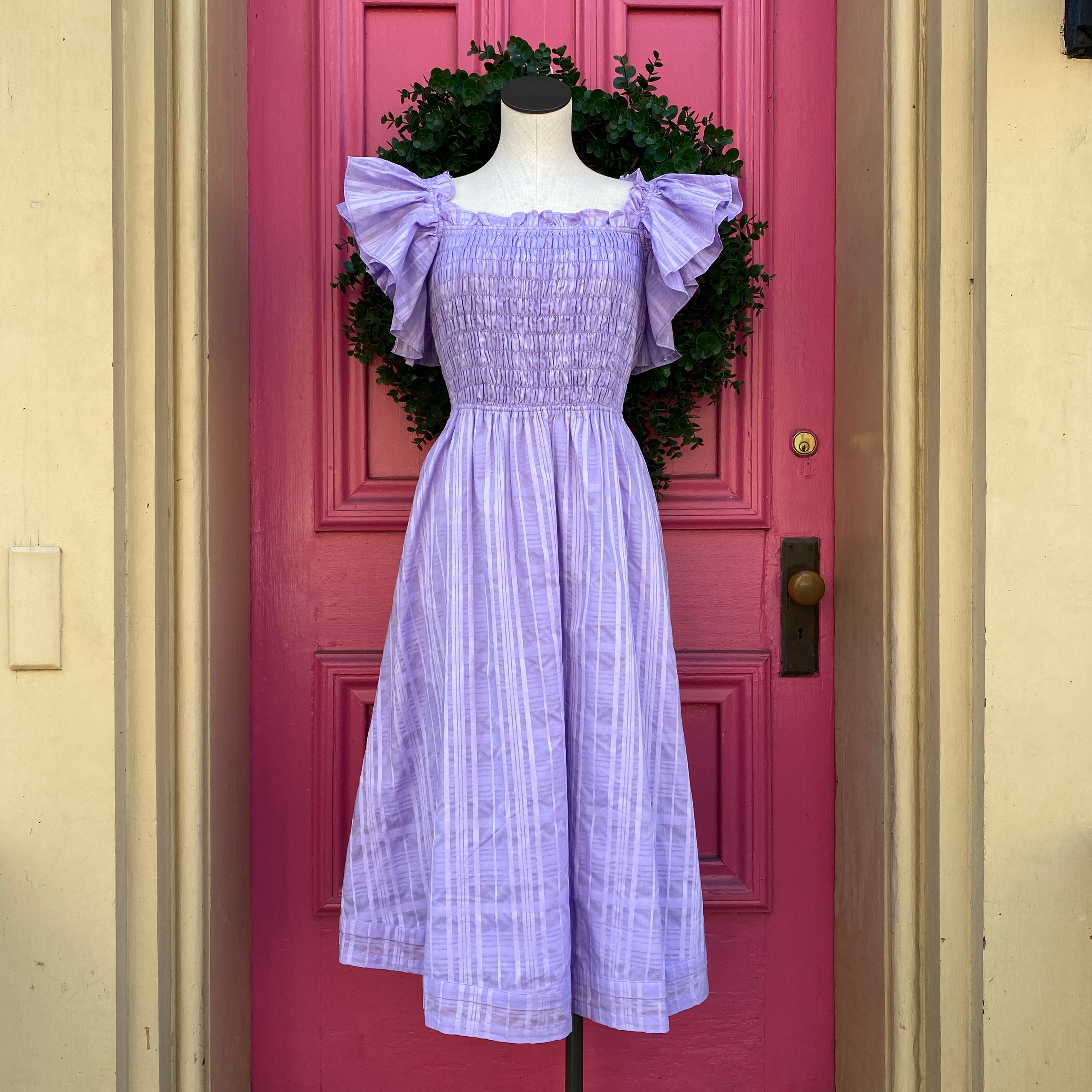 Banana Republic purple plaid shirt sleeve dress size XL New With Tags