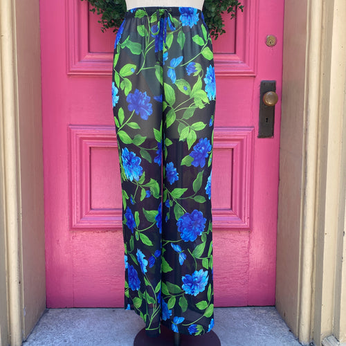 Classics blue and green sheer pants size Medium New With Tags