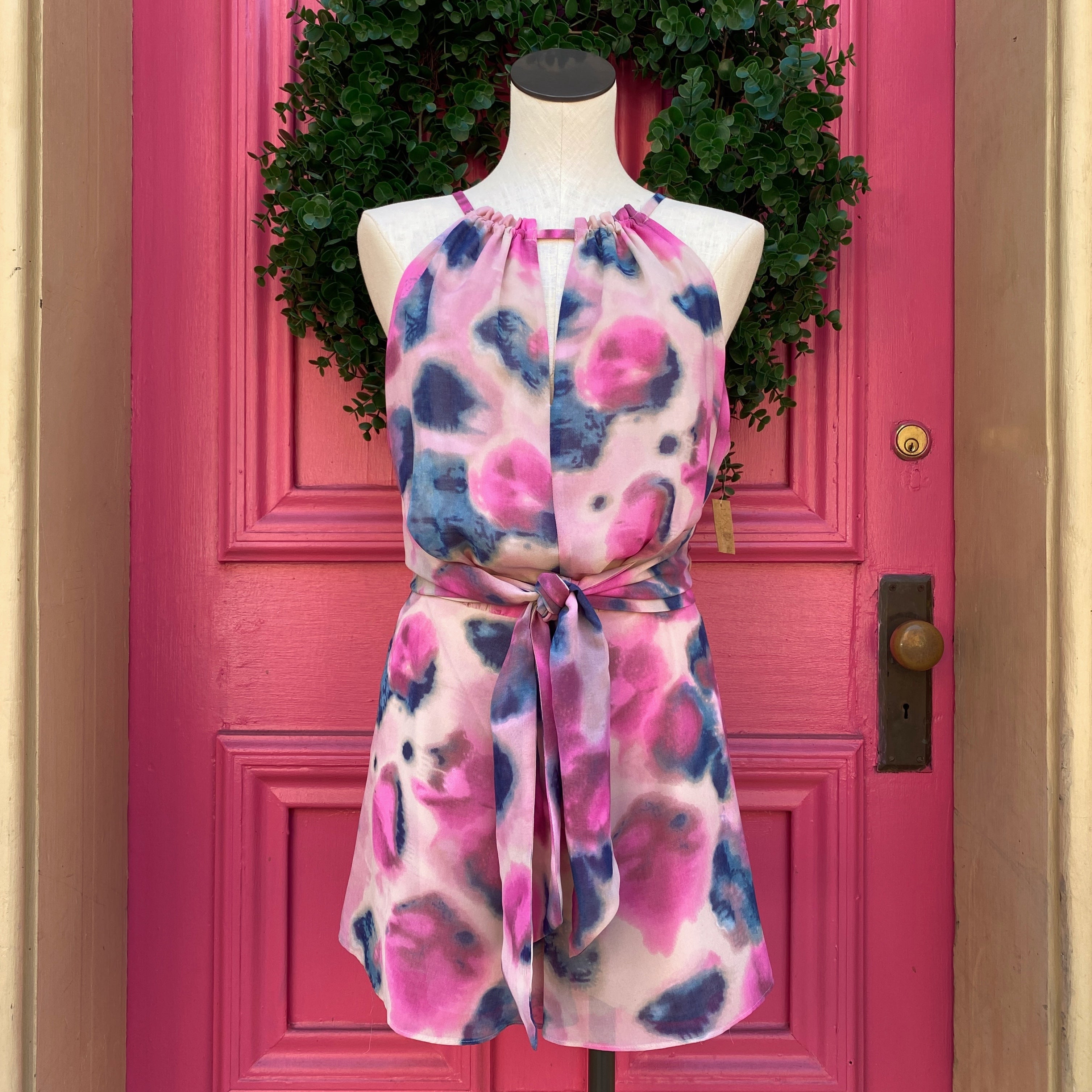 Rachel Rachel Roy pink print romper size 14 new with tags