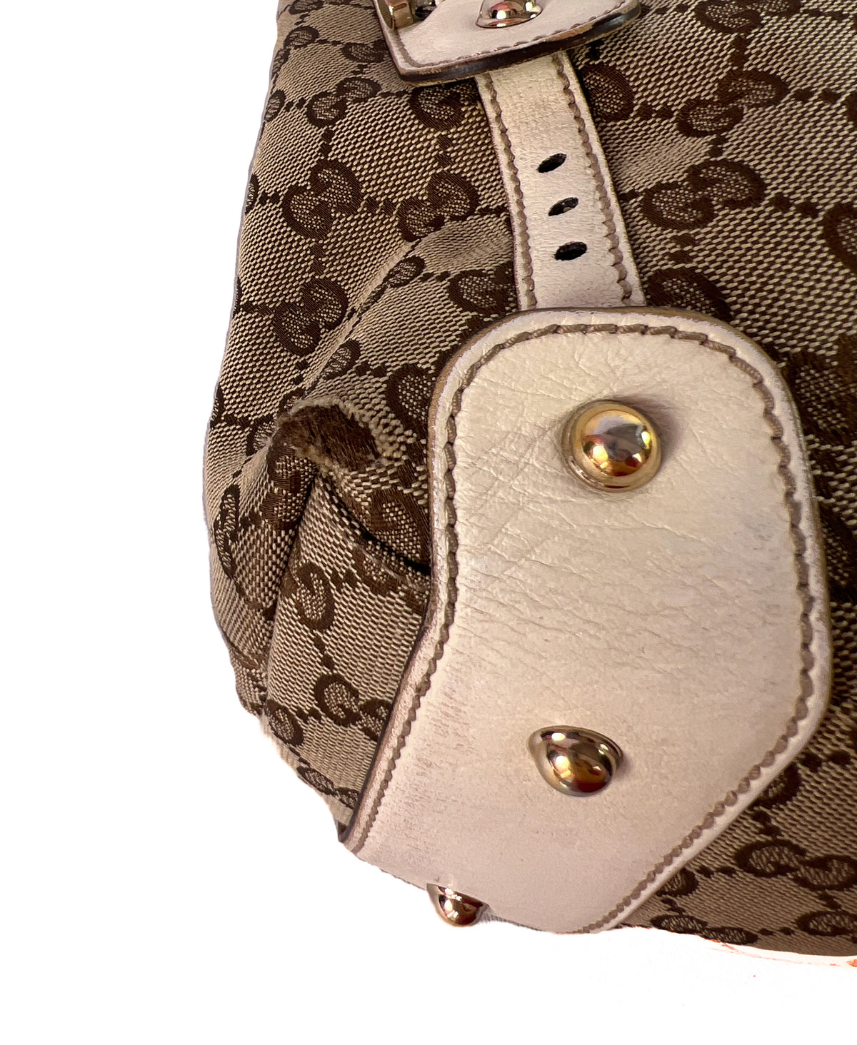 Gucci white and brown small Pelham hobo shoulder bag - My Girlfriend's Wardrobe LLC