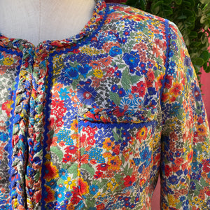 J.Crew quilted lady jacket floral liberty size 8 NWT
