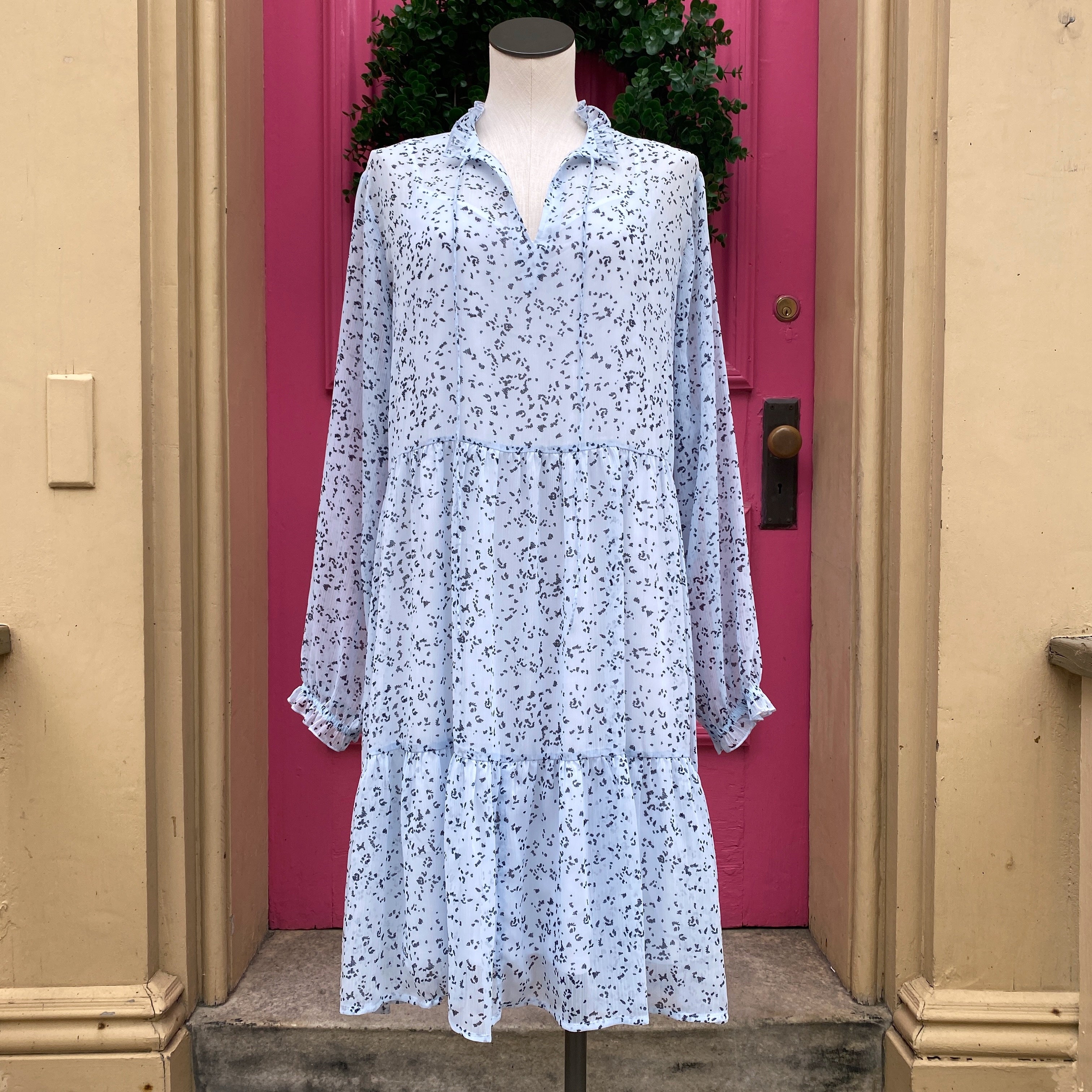 Evri blue navy print dress size 2X New With Tags