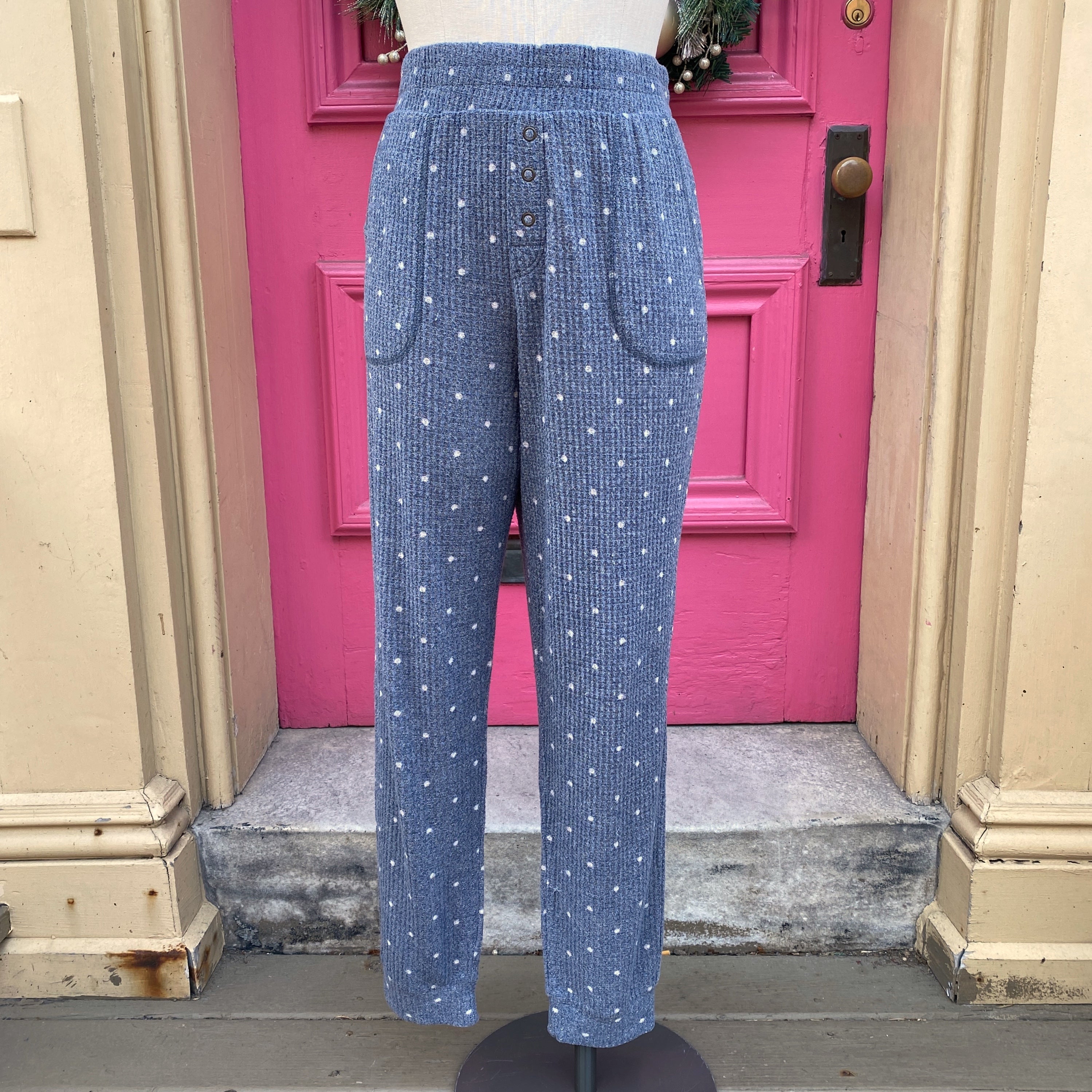 Z Supply blue polka dot lounge set size Medium