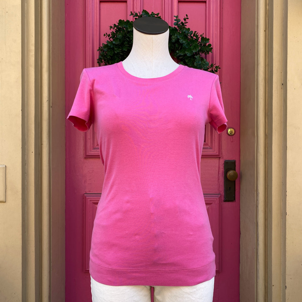 Lilly Pulitzer pink cotton short sleeve top size Medium