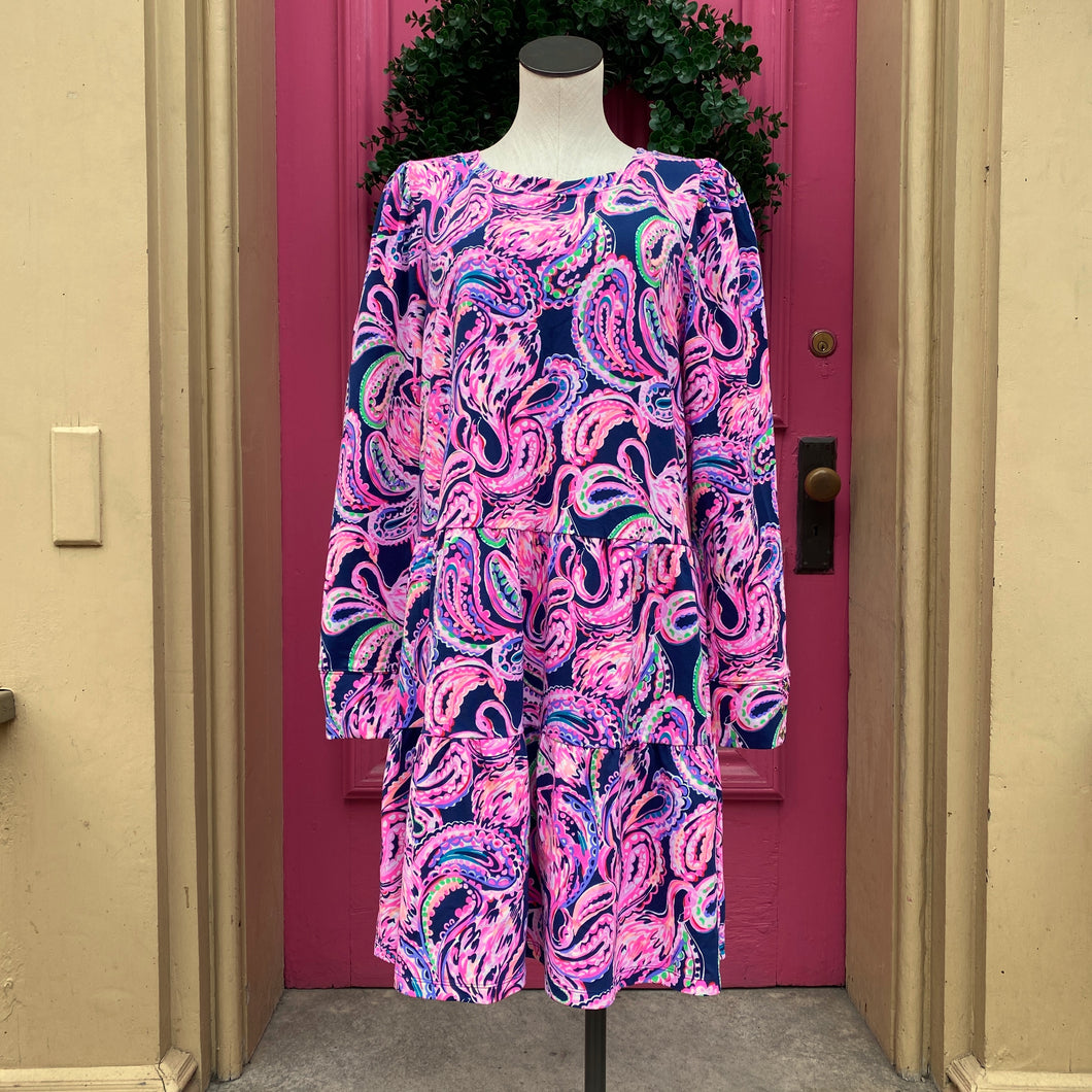Lilly Pulitzer Arlette “Flock To The Top” long sleeve dress size XL New With Tags