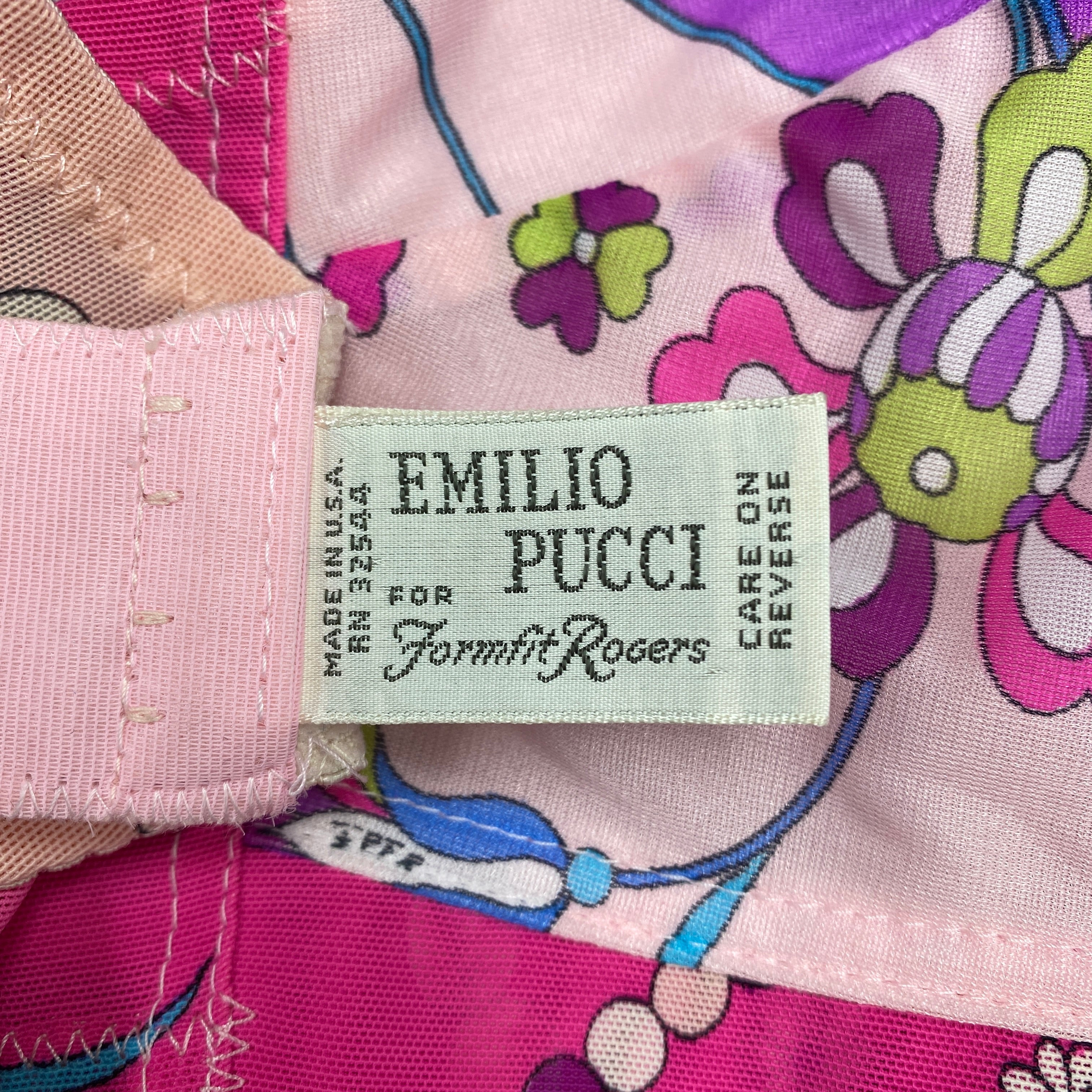 Emilio Pucci for Formfit Rogers vintage two piece set size 32C/Medium